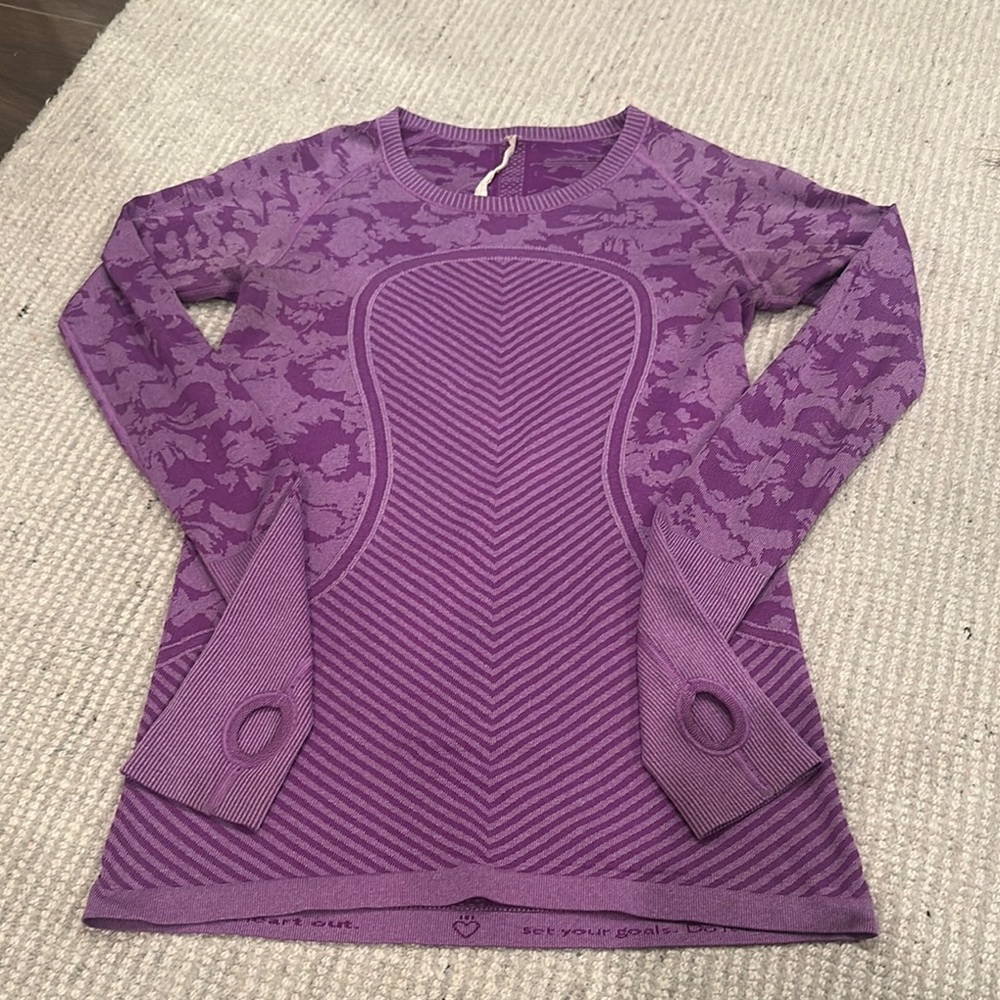 lululemon athletica Purple Long Sleeve Top